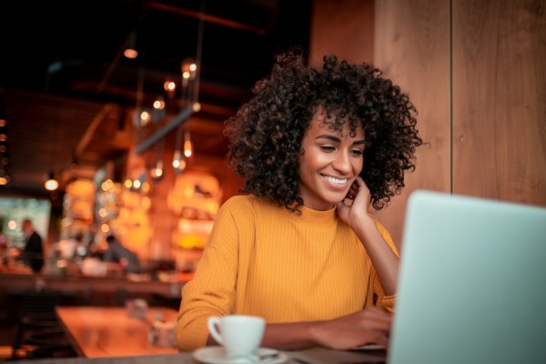 Woman in coffee shop